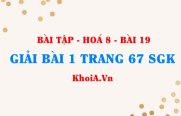 Bài 1 trang 67 SGK Hoá 8: Chuyển đổi giữa khối lượng, thể tích và lượng chất